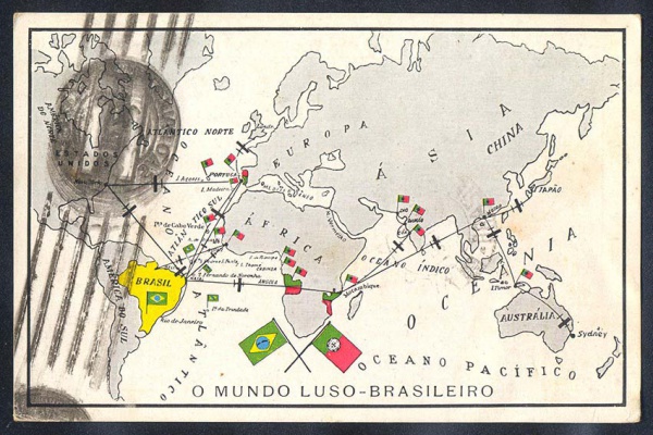 Zoom no Mapa e Bandeira de Portugal. Mapa do Mundo . imagem