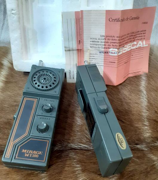 WALKIE TALKIE MIRAGE WT300, com código Morse, na embalagem
