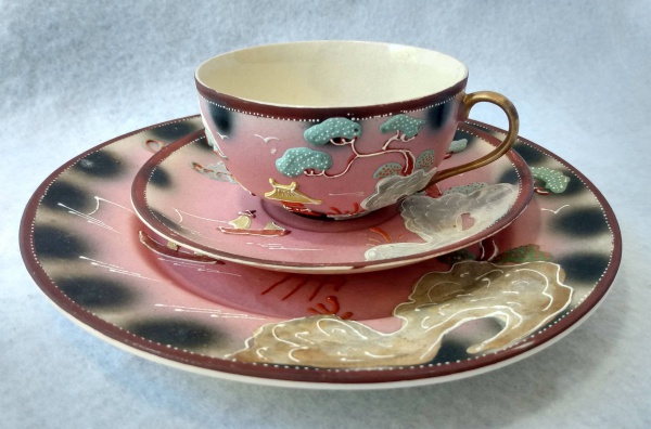 Conjunto de chá de porcelana japonês, conjunto de chá vintage