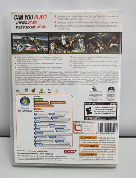 PES 2012 PARA PC DVD. NUNCA USADO. ORIGINAL. NÃO TESTAD