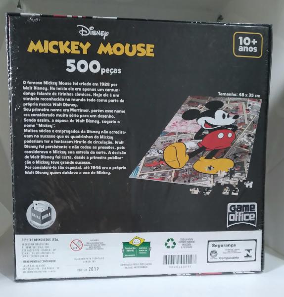 Quebra-Cabeça - Disney - Mickey Mouse - 500 Peças - Game Office - Toyster