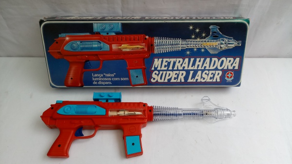 Brinquedo Colecionável Estrela - Metralhadora Super Laser, plástico duro,  caixa