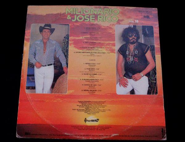 Lp Milionario E Jose Rico - Amor Vol. 10 (1980) C/ Encarte