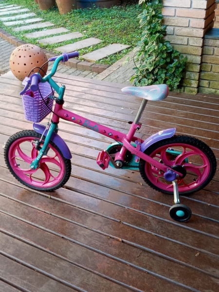 Bicicleta Caloi Barbie Infantil - Aro 16 - Pink