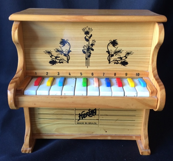 Mini Piano Infantil de Cauda Turbinho 30 Branco - Mundomax