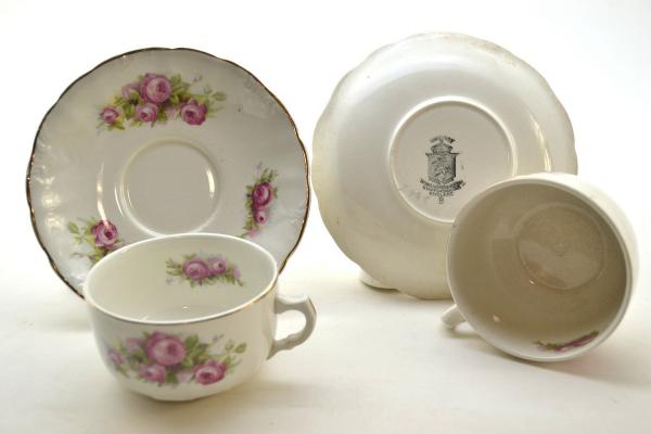 Aparelho para chá em porcelana,vintage,década de 5