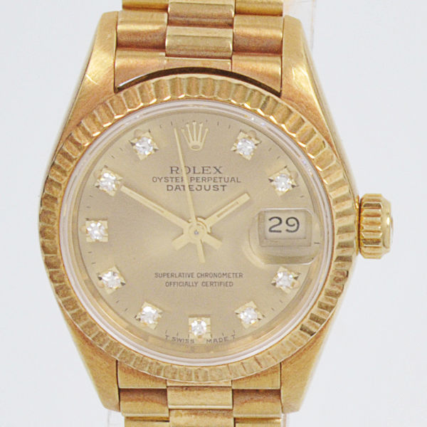 ROLEX Oster Perpetual Date Just Relógio feminino Presidente em