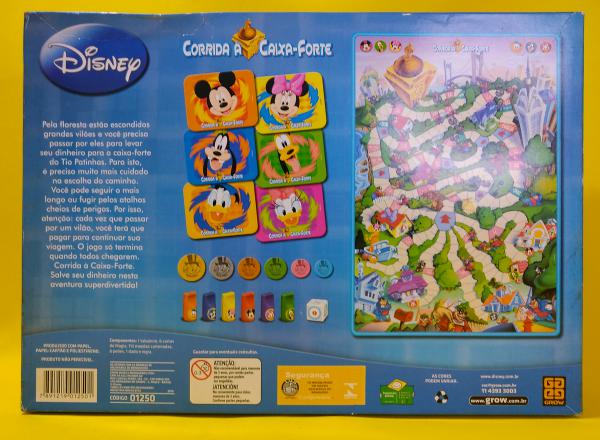 Antigo jogo de tabuleiro Disney Corrida á caixa-forte d