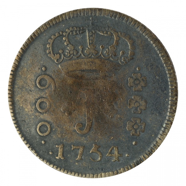 Brasil Moeda De Prata 600 Reis 1754 R Muito Bem Con