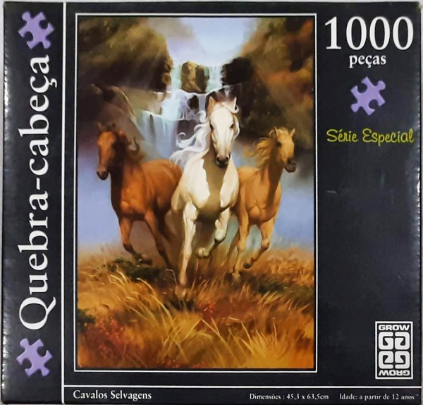 Quebra-Cabeça Puzzle Grow 1000 peças Cavalos Selvagens