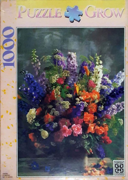 Quebra Cabeça Puzzle 1000 Peças Flowers Flores da Grow - Quebra