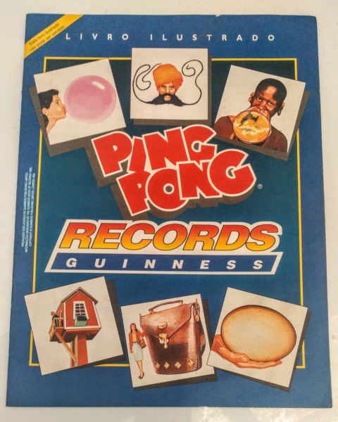 Álbum de figurinha do chiclete ping pong incompleto