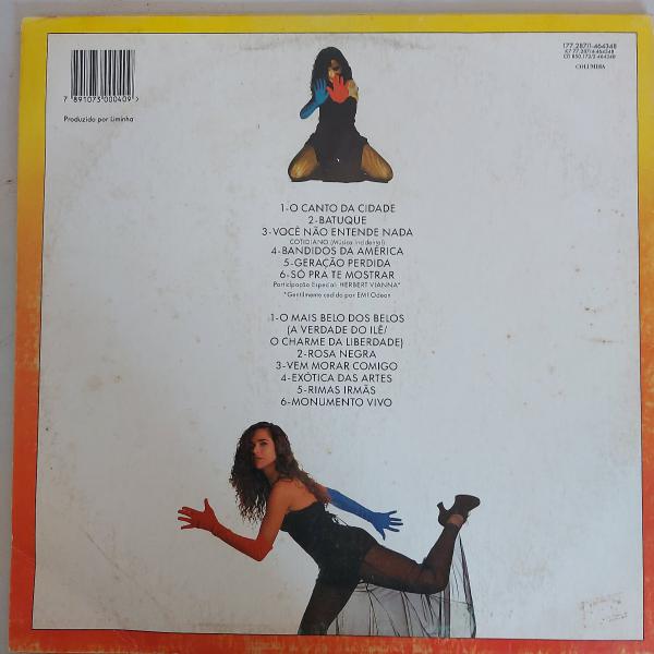 LP Daniela Mercury Álbum O Canto da Cidade Ano de 1992