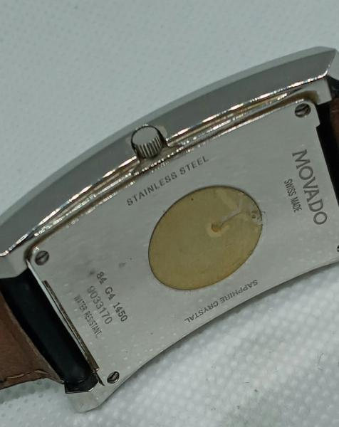 MOVADO, SUÍÇO, AÇO, QUARTZ, VISOR DE SAFIRA, 30X44MM DE