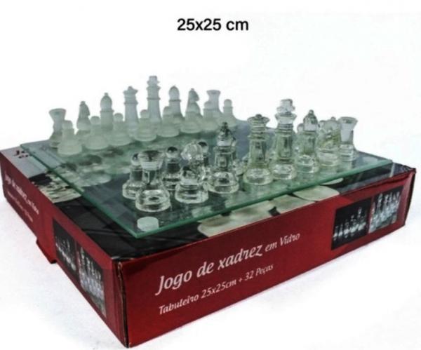 JOGO XADREZ VIDRO 20CM