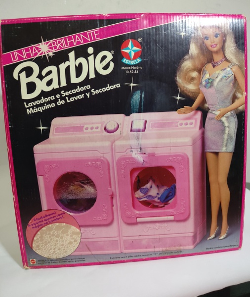 Raro brinquedo Barbie Máquina De Lavar E Secadora na caixa original!