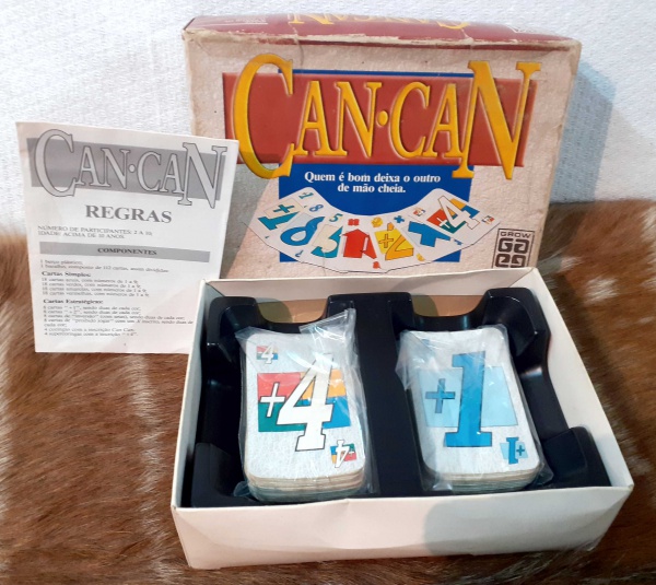 JOGO CAN-CAN DA GROW, antigo, completo, na caixa.Medidas 20x15cm