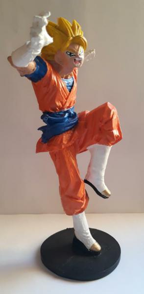 Boneco Goku Super Sayajin 2 Dragon Ball Z 20cm Resina