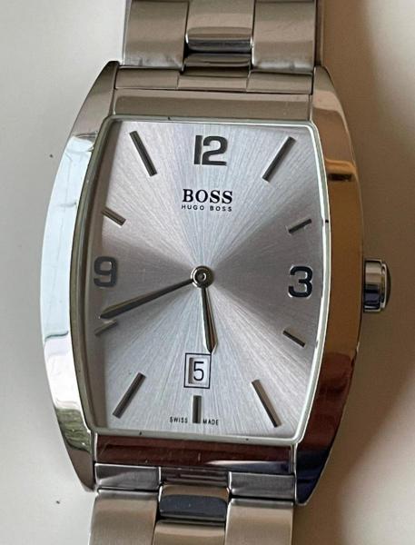 Relógio Hugo Boss, caixa de aço mm, movimento suíço quartzo, date