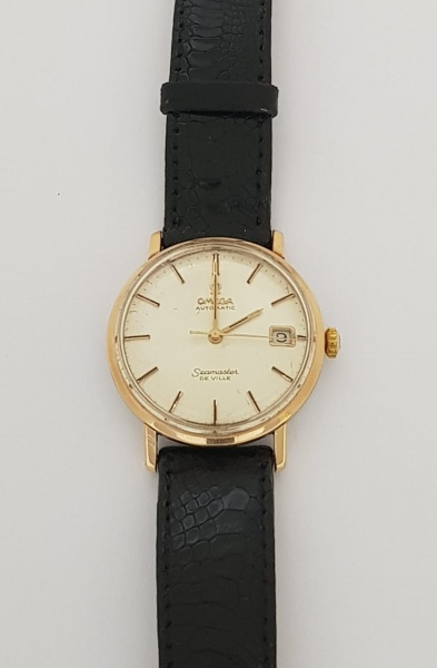 Relógio Omega Seamaster de Ville, caixa de aço e folheada a ouro