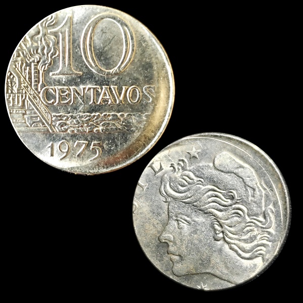 10 Centavos 1975 Aço Inox Soberba | Numismático