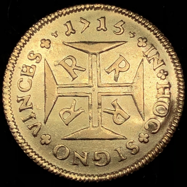 M Rrrr Moeda do Brasil - 4000 réis - 1715 RRRR - Rio - O167