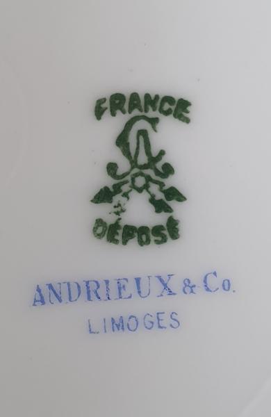 Conjunto de cha porcelana francesa Limoges Andrieux & Co