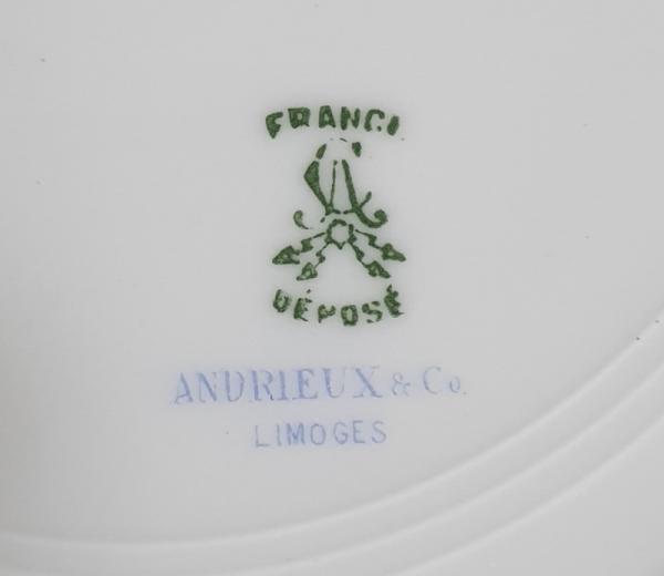 Conjunto de cha porcelana francesa Limoges Andrieux & Co