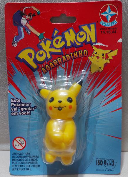 POKEMON PIKACHU AGARRADINHO EM VINIL, BRINQUEDO LACRADO