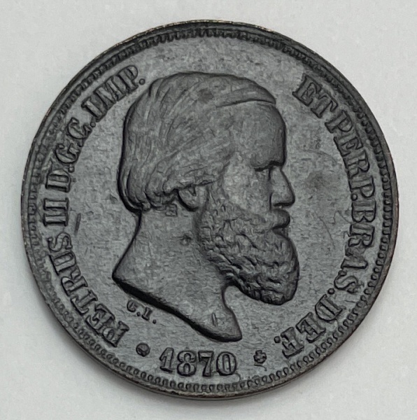 Moeda 200 Reis Império 1870/1871 R 250,00 em Mercado Livre