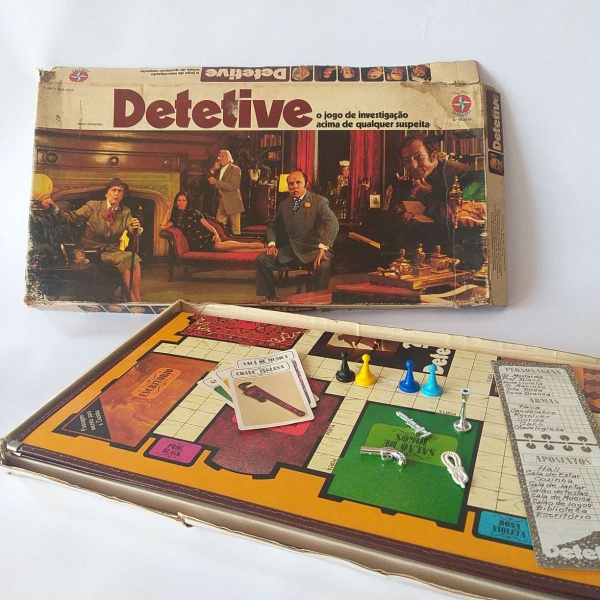 Detetive, Estrela. Antigo jogo de tabuleiro dos anos 80