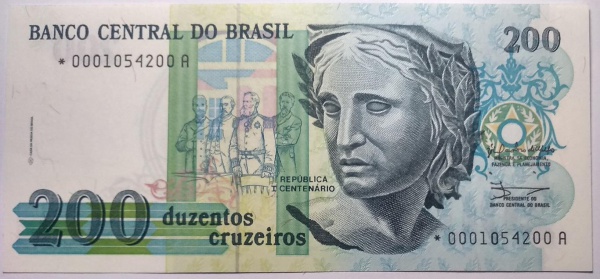 200 DUZENTOS CRUZEIROS BANCO CENTRAL DO BRAZIL