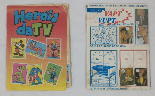 Álbum de figurinhas: Heróis da tv e Vapt Vupt, anos 80 Álbum de figurinhas: Heróis da tv e Vapt Vupt, anos 80
