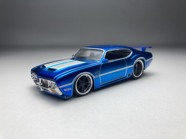 1970 Oldsmobile 442 Azul Jada Toys na escala 1/64 em me