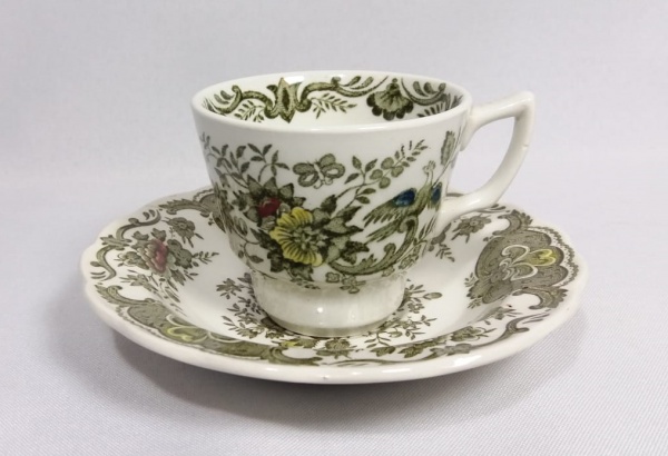 Trio de xícaras de chá antigo de Porcelana Schmidt 00126