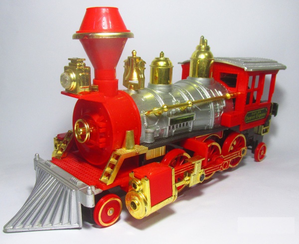 Trem locomotiva solta fumaça brinquedo 