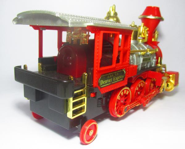 Trem locomotiva solta fumaça brinquedo 