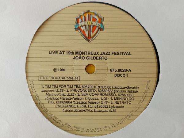 LP JOÃO GILBERTO, Live at the 19th Montreux Jazz Festiv