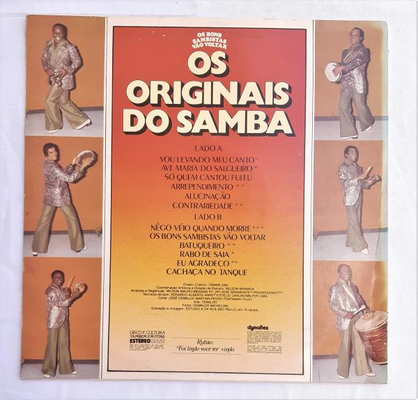 DISCO DE VINIL: LP OS ORIGINAIS DO SAMBA CANTA, ME