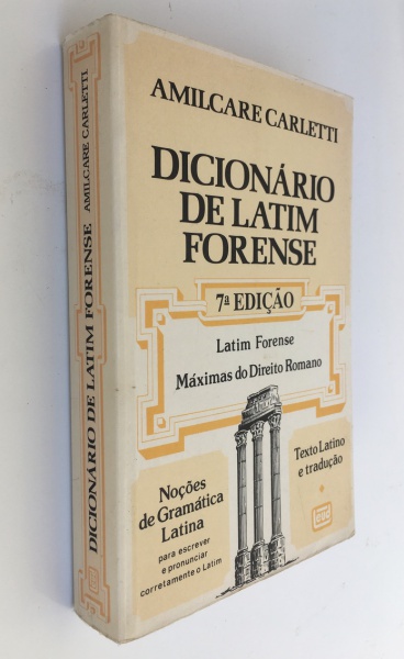 DICIONÁRIO LATIM JURÍDICO FORENSE - Dicionário