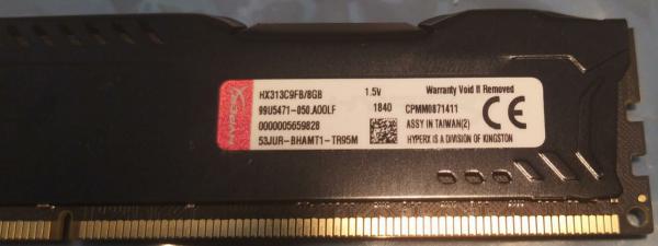 Hx313c9fb Memória HyperX FURY 8GB 240-Pin DDR3 SDRAM