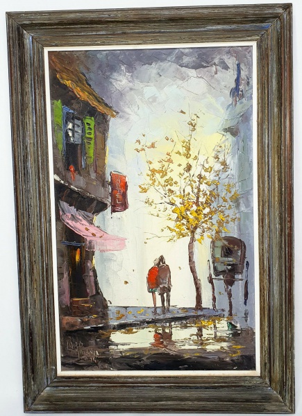 ブラジル アルゼンチン画家 #152796 Unframed - Canvas On Oil 1936) B. (Brazil, Matania Pablo パブロ・マターニア　絵画 Matania Pablo 絵画