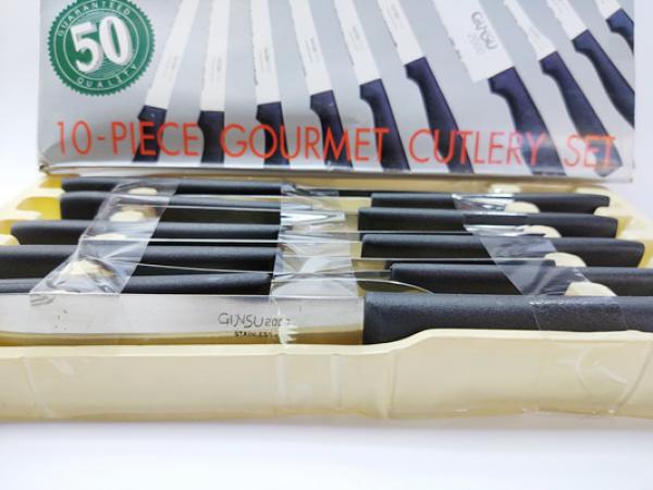 Ginsu 2000 As Seen On TV 10-Piece Gourmet Cutlery Set NOS