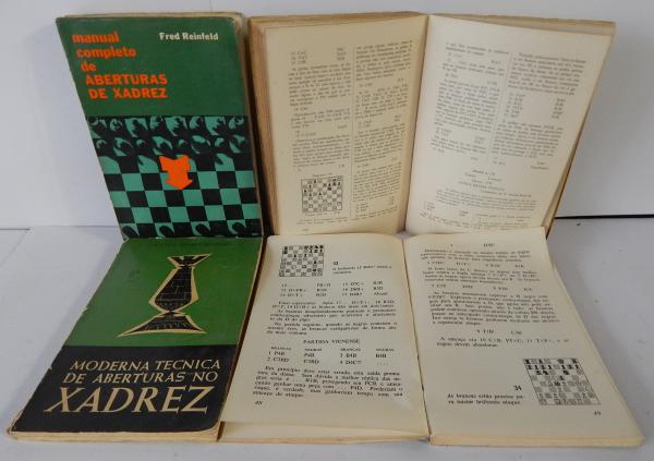 Lote com quatro livros com temática jogo de xadrez:Aber