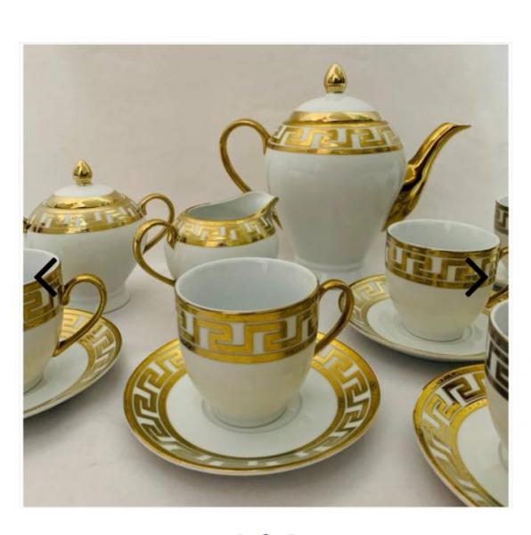 Conjunto de xícaras e bule de porcelana para chá ou café 15 peças