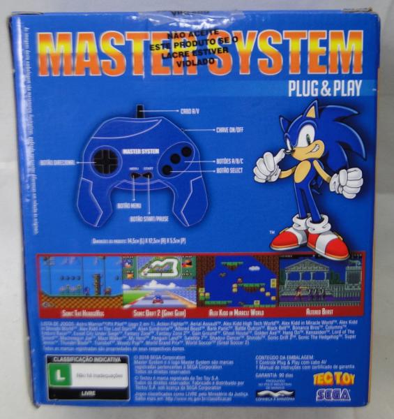 Master System Plug & Play com 40 jogos na Memória