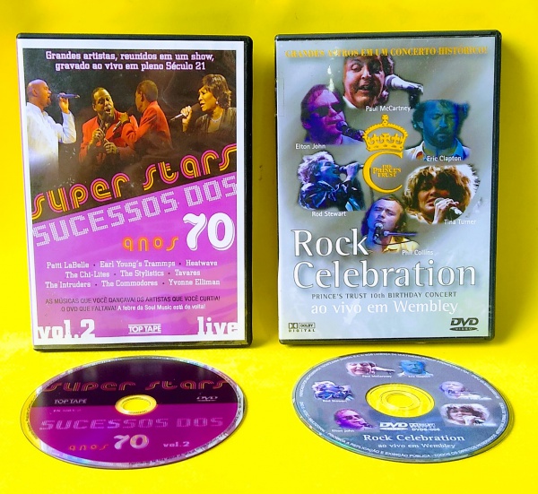 Lote com 2 DVDs Originais - Super Star. Sucessos dos Anos 70. Vol