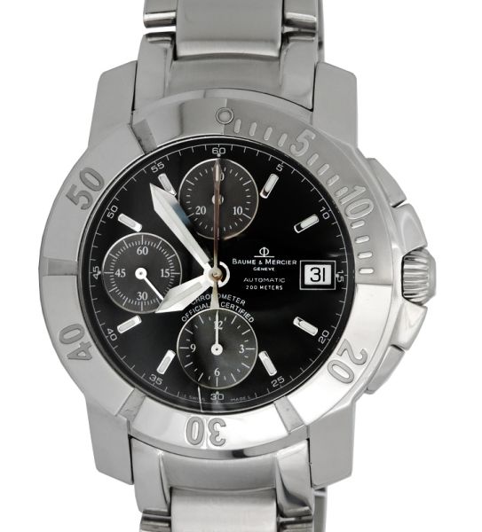 Rel gio Baume et Mercier Capeland S Cron grafo. Caixa e pulseira