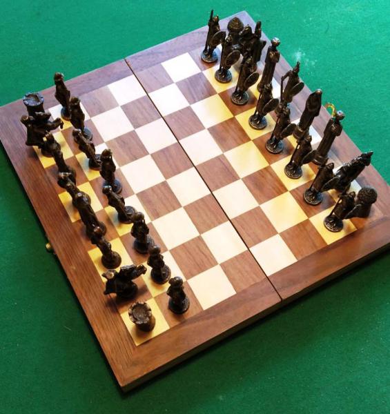 Jogo de xadrez - Tema : EXÉRCITO MEDIEVAL - Tabuleiro