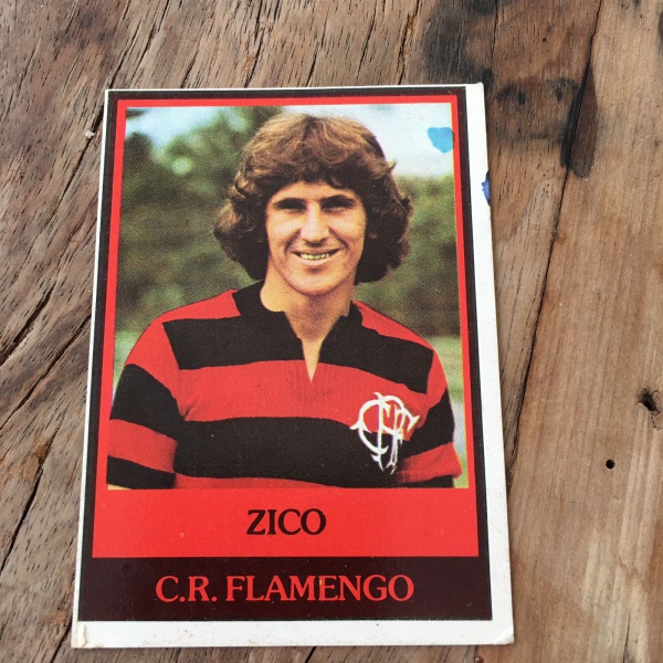 FUTEBOL CARD DO ZICO PUBLICADO PELA PING PONG NO FINAL DOS ANOS 70